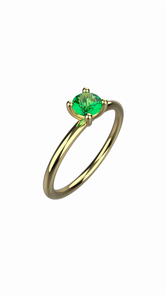 Anillo Mayo de Esmeralda